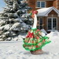 thumbnail image 5 of Christmas Goose Costume Outfit for 23" Porch Geese Decor - Waterproof Holiday Yard Decoration (Easter & Christmas) multicolor, 5 of 9