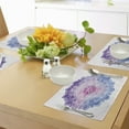 thumbnail image 4 of Ambesonne Leaf Place Mats Set of 4, Boho Blossom Watercolor, Standard Size, Violet Blue Fuchsia, 4 of 6