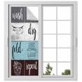thumbnail image 2 of Laundry Room Window Privacy Film, Wash Dry Fold Repeat Splicing Colorful Wood Static Cling UV Sun Blocking Tint Film Heat Control Windows Films for Bedroom Bathroom, Window Stickers 23.6"x59", 2 of 8