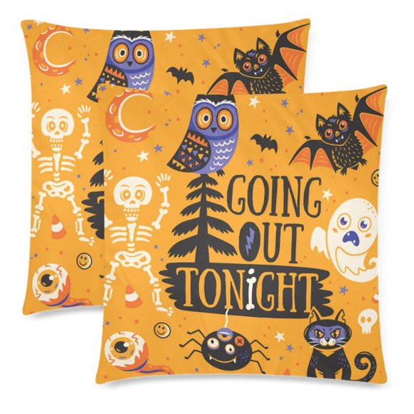 YUSDECOR Cute Cartoon Animals Pillowcase Pillow Protector Cushion Cover 18x18 inch,Set of 2