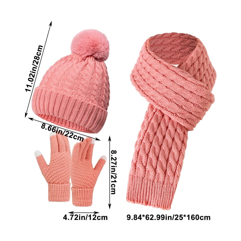 Winter Hat Scarf Gloves Set for Women & Men - 3-in-1 Warm  display picture 3