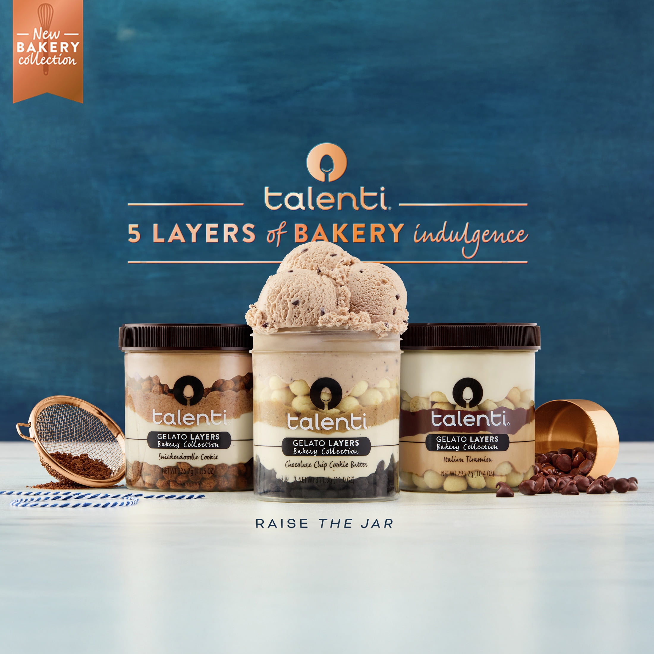 Talenti Gelato Layers Bakery Collection Chocolate Cookie Batter Frozen Desserts, 11 oz