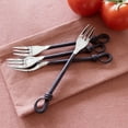 thumbnail image 2 of Gourmet Settings Twist N Shout Cocktail Fork, 18/10 Stainless Steel, Set of Four, 2 of 7