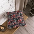 thumbnail image 5 of KLL Red And Blue Cars Decorative Throw Pillow Covers Velvet Soft for Couch Sofa Bedroom Living Room Outdoor (No pillow core)- 16"x16", 5 of 5