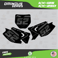 thumbnail image 2 of Kalair GFX Graphics Kit for Kawasaki KX125 (2003-2008) Ominous Series, 2 of 5