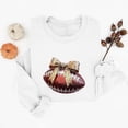 thumbnail image 5 of Gamivast Pullover Sweatshirts for Women Glitter Football with Bow Detail Graphic Print Crew Neck Long Sleeve Pullover Tops Trendy Casual Wear, 5 of 5