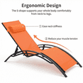 thumbnail image 6 of TLSUNNY Patio Chaise Lounge Set of 3, Outdoor Adjustable Chaise Lounge, W/ Removable Headrest, for Backyard, Pool, Patio Tanning, 6 of 15