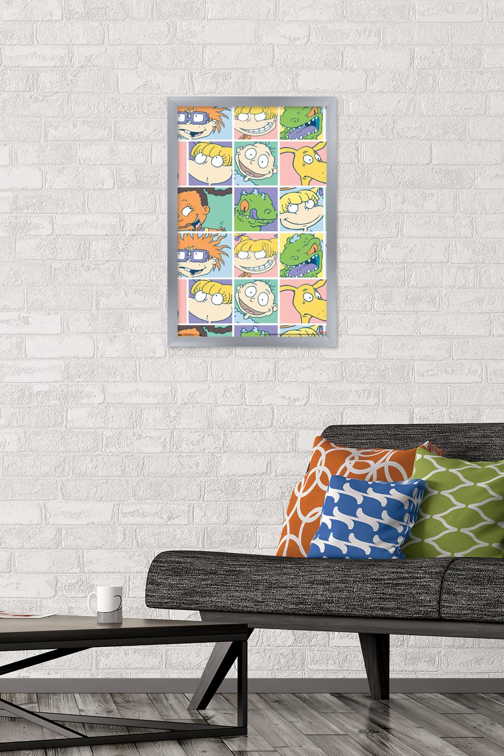 Nickelodeon Rugrats Grid Wall Poster, 14.725" x 22.375", Framed