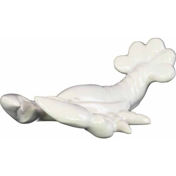Aquatic Ceramic Lobster Figurine - White - Benzara