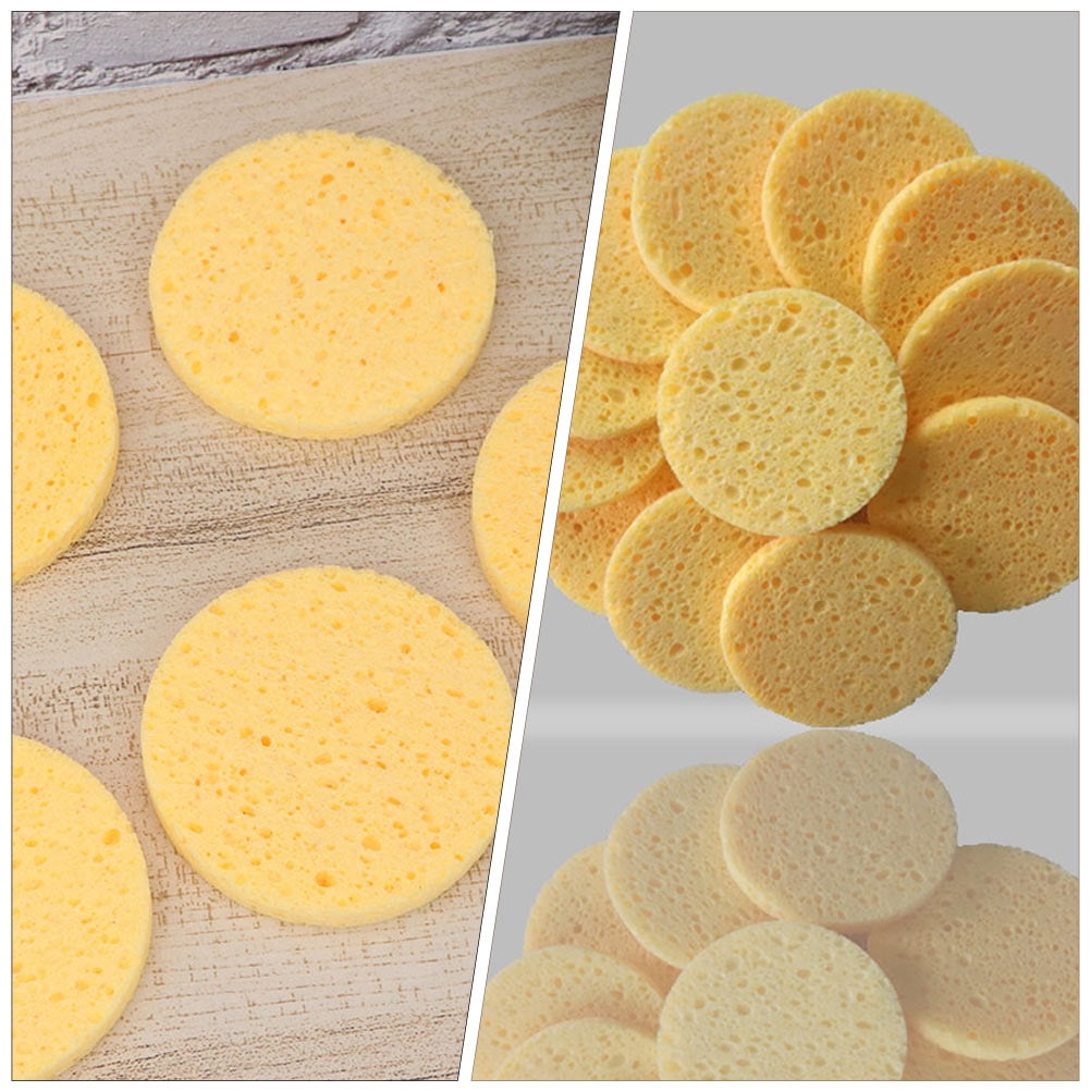 Makeup puff 100pcs Rounded Makeup Powder Puffs Face Cleaning Puffs Makeup Applicators