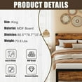 thumbnail image 7 of WhizMax King Bed Frame, King Size Bed Frame with Wood Headboard, King Platform Bed Frame with Metal Legs, Noise Free, No Box Spring Needed, Easy Assembly-Rustic Brown, 7 of 7