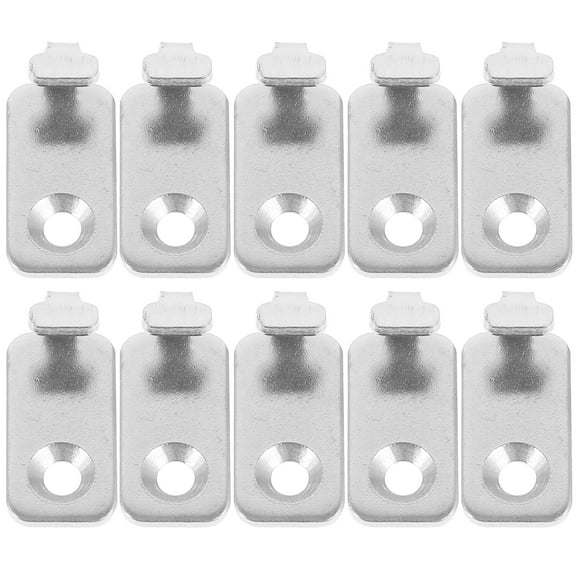 WRISTBIQUE Wall Mounted Hooks Hanging Picture Frame Hangers Silver Stainless Steel 10Pcs