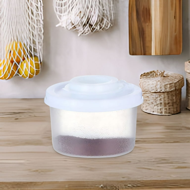 Home-X Mini Salt & Pepper Shakers - Dual Compartment, Clear Plastic, Hinged Lid, Set Of 2