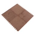 thumbnail image 4 of Plush Foam Floor Mat  10pcs Soft Foam Interlocking Rug  For Foyer Pink Brown Light Tan Grey, 4 of 8