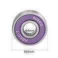 thumbnail image 2 of Uxcell Roulements à Billes ABEC7 pour Planche à Roulettes Patins à Roues Alignées 12 Pcs Violet ABEC-7, 2 of 5