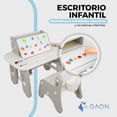 thumbnail image 2 of Escritorio Infantil de Plastico con Silla para Niños Mesa de Estudio para Tareas Resistente Ajustable, 2 of 10