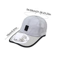 thumbnail image 4 of Solar Fan Mesh Hat, Gray, 600mAh USB Rechargeable Cooling Cap, Breathable Sun Protection Hat for Fishing, Hiking, Gardening, 4 of 6
