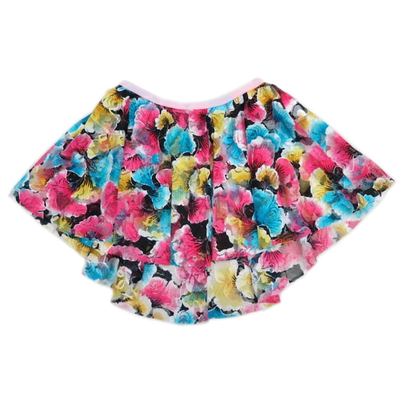 Wenchoice Blue Yellow Hot Pink Lace Floral Hi Low Skirt Girl'S Xl(7Y-8Y)