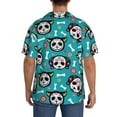 thumbnail image 5 of Wukai Skull Cat Men's Casual Short-Sleeve Button Down Shirt - Lightweight Summer Dress Shirt for Daily Wear-4X-Large, 5 of 7