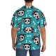 thumbnail image 3 of Balery Skull Cat Camisa Casual de Manga Corta con Botones para Hombre, Texturizada, Estilo Cubano, para Playa, Verano-Small, 3 of 5