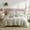 Green-Striped, variant on 3 Pieces Blue Gingham Duvet Cover 100% Washed Cotton Plaid Checkered Queen Duvet Cover Set Modern Grid Bedding Set with Zipper Closure Corner Ties