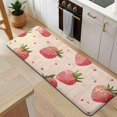 thumbnail image 5 of Strawberry Plants Fruit Heart Beige Pattern Kitchen Rug Mat,Kitchen Runner Rugs Non Skid Washable,Decorative Kitchen Floor Mats for Kitchen,Sink,Laundry,17"x47.2", 5 of 7