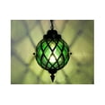 thumbnail image 4 of FSLiving Green Swag Lamp Portable Rustic Industrial Pendant Light with 15ft Plug-in UL Dimmable Black Cord Iron Chain Socket Cylinder Honeycomb Shades Globe Glass Lampshade,Customizable - 1 Light, 4 of 9