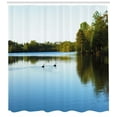 thumbnail image 3 of Ambesonne Outdoor Shower Curtain, Small Town in Italy, 69"Wx75"L, Blue Green, 3 of 3