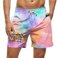 thumbnail image 2 of Nmnitkp Mens Swim Trunks Beach Shorts Quick Dry Hawaiian Swimming Shorts with Mesh Lining Swimwear Bathing Suit for Men Multicolor,S, 2 of 7
