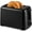 Black, variant on 2-Slice Cool Touch Toaster – 6 Browning Levels, Extra Wide 1.25” Slots for Bagels & Thick Bread, Cancel Function, Compact, ETL Certified, Black