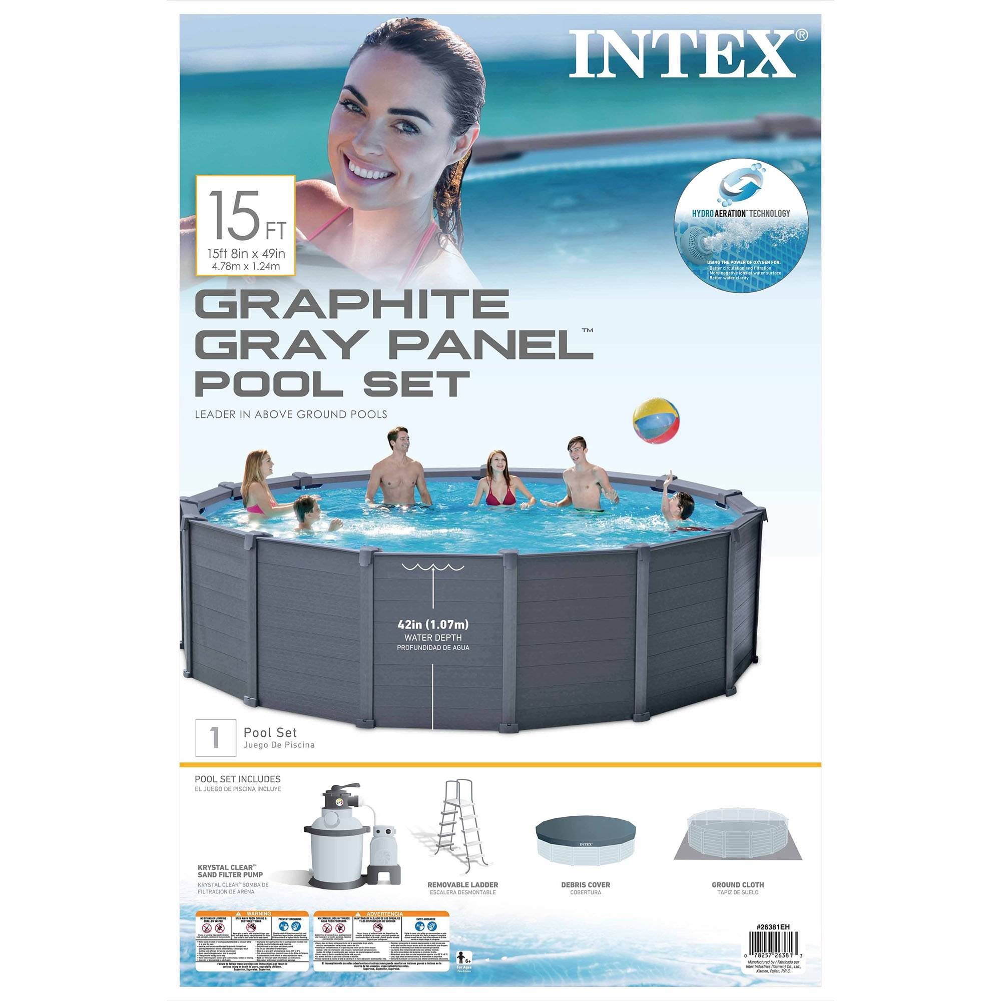 Intex 15 8 X 49 Above Ground Swimming Pool Set W Sand