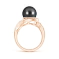 thumbnail image 2 of ANGARA Tahitian Cultured Pearl and Diamond Loop Ring in 14K Rose Gold for Women | June Birthstone, Birthday, Anniversary, Jewelry Gift for Women | Pearl Ring, 2 of 8