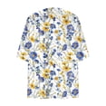 thumbnail image 3 of Guluxicc Women's Chiffon Jackets Flower Graphic Open Front Pull-on Long Sleeve Jackets for Beach Vacation Wear Spring Summer Casual Outfits, 3 of 4