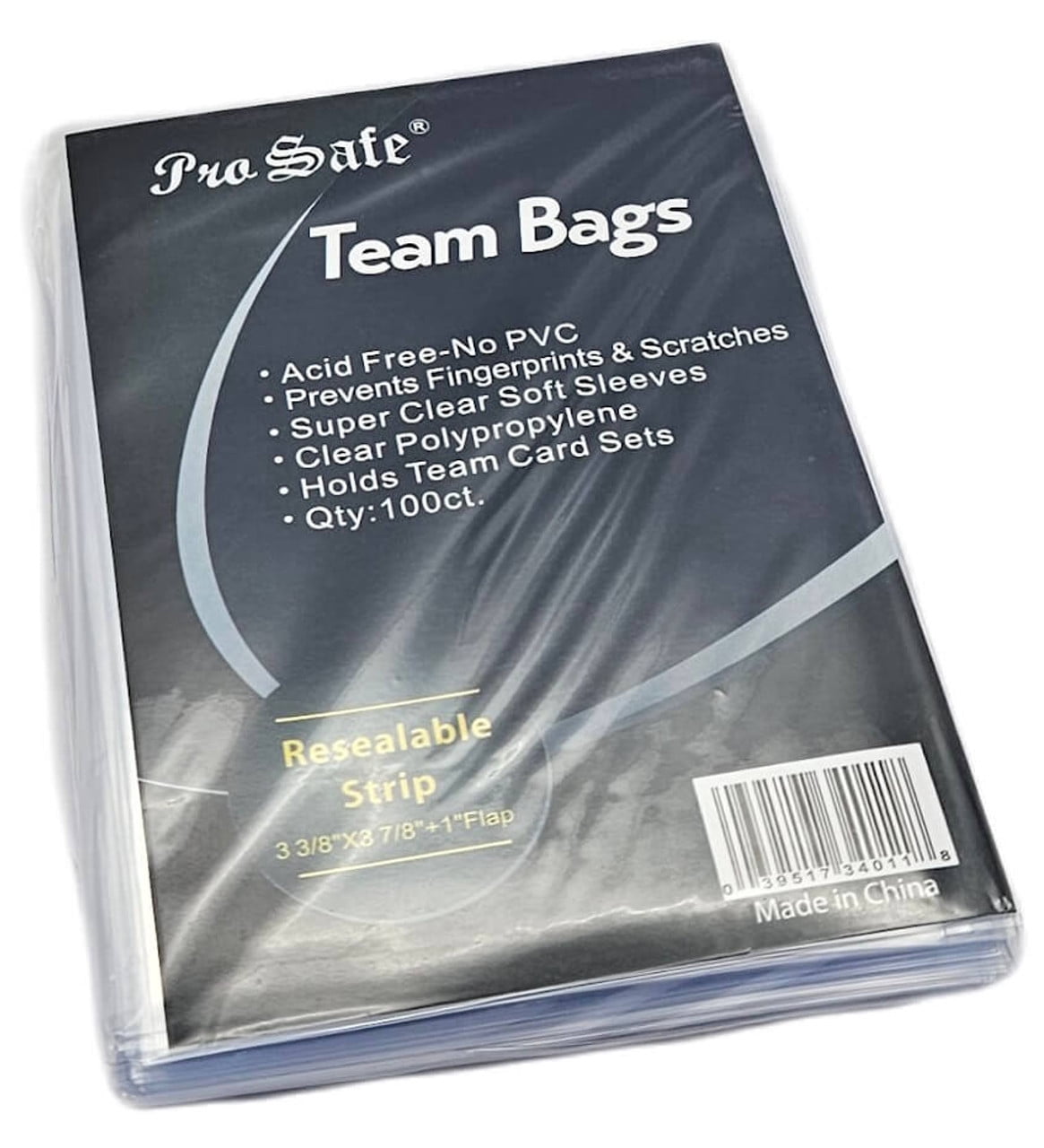 1000 PRO SAFE TEAM SET BAGS 10 Packs Resealable NEW card sleeve protector 34011