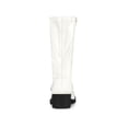 thumbnail image 2 of BLISSFUL STEP Women's Buckle Zipper Block Heel Combat Boots White 7, 2 of 7
