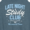 thumbnail image 3 of Instant Message - Late Night Study Club - Women's Racerback Tank Top, 3 of 6