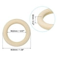 thumbnail image 2 of Unique Bargains 35mm Unfinished Wooden Rings, 20 Pack Natural Solid Circle Rings DIY Craft Unfinished Wooden Rings, Wood Color, 2 of 8