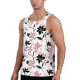 thumbnail image 2 of Haiem Lilies Flowers Men Workout Tank Top Gym Bodybuilding Sleeveless Muscle T Shirts Athletic Tank Breathable Workout Shirt-X-Large, 2 of 9