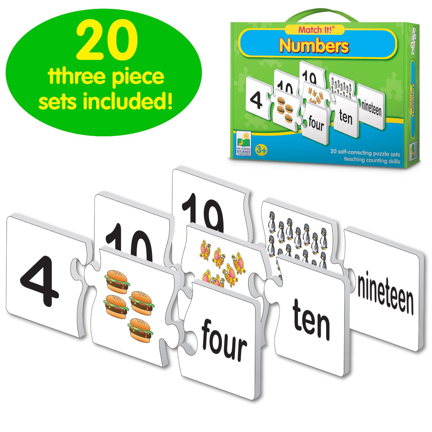 Match It! Numbers The Learning Journey Self-Correcting Number & Counting Puzzles 