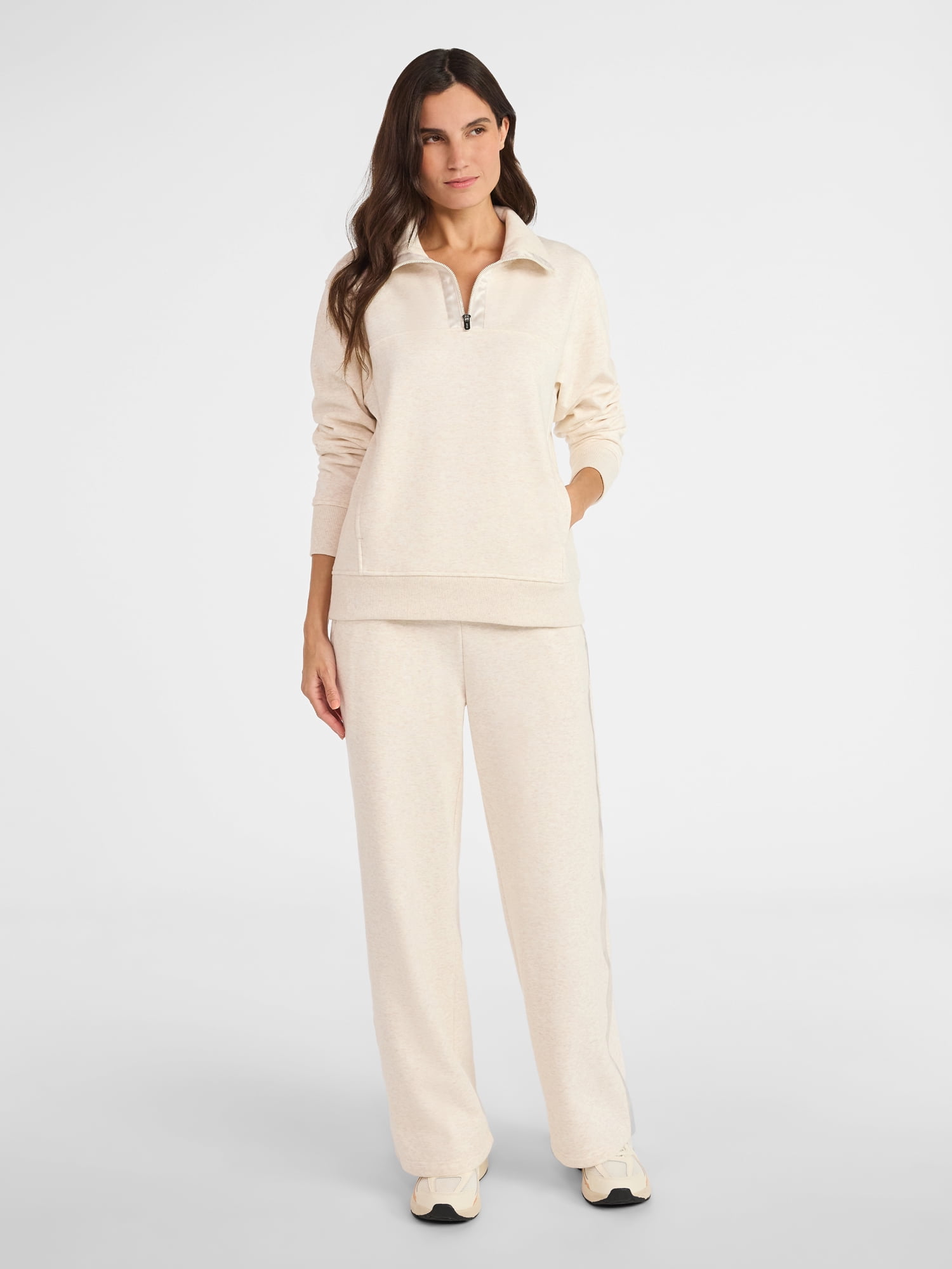Avia Women's and Women's Plus Fleece Quarter Zip Pullover, Sizes XS-4X
