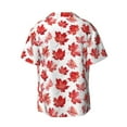 thumbnail image 5 of KLL Realistic Maple Leaf Print Men's Shirt Short Sleeve Button Down Summer Cuba Beach Shirts- 4X-Large, 5 of 5