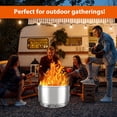 thumbnail image 3 of Smokeless Portable Fire Pit, CamberFire Pit Smokeless, Lightweight Outdoor Fireplace with Removable Ash Pan, Stainless Steel Wood Burning Fireplace Ideal for Camping, 3 of 7