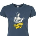 thumbnail image 3 of Star Wars - Valentine Princess Leia I Love You - Juniors Fitted Graphic T-Shirt, 3 of 5