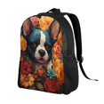 thumbnail image 2 of Fotbe Cute Colorful Flower French Bulldog Mochila de Viaje para Laptop, Mochila Ejecutiva Delgada y Resistente 15.6", 2 of 8