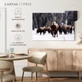 thumbnail image 5 of Elephant Stock Winter Bisons Wall Art - Horizontal Canvas Wall Art - Living Room Wall Decor - Animal Canvas - Brown And White Decor - 39" x 26", 5 of 8