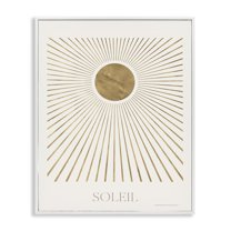 Stupell Industries Soleil Boho Sun Astrology & Stars Painting White Framed Art Print Wall Art, 11 x 14
