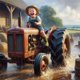 thumbnail image 1 of Pintura de diamante 5D DIY taladro redondo completo granja coche niño arte decoración del hogar 30x30cm, 1 of 9