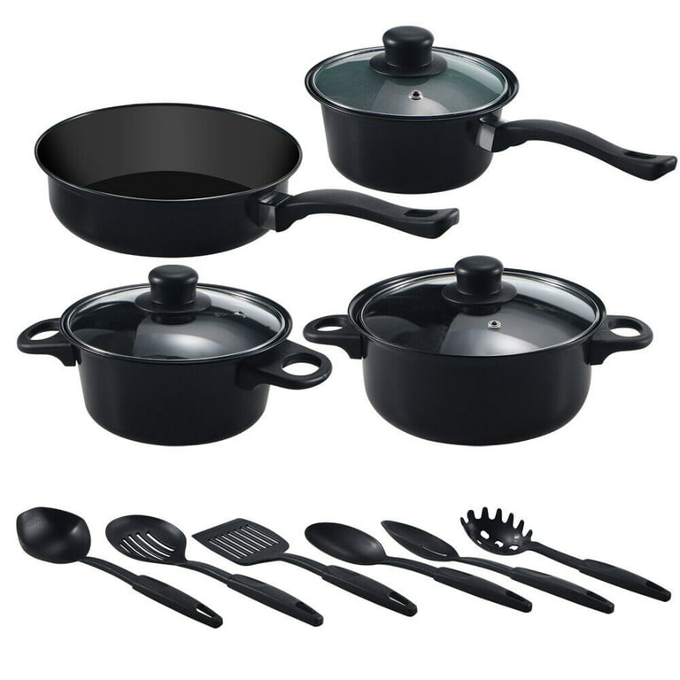 13-Piece Non-Stick Cookware Set Pots And Frying Pans Kit Kitchen