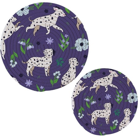 

Tangkunup Cute Dog Trivets Pot Holders Set of 2 Decoration Potholders for Kitchens Pure Cotton Thread Weave Trivets Hot Pads for Kitchens Coasters Placemats Spoon Rest for Cooking