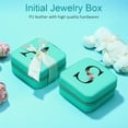 thumbnail image 5 of IEFSHINY Travel Jewelry Box for Women Portable Travel Essentials Small Jewelry Box Initial Organizer With Mirror Gifts for Women Girlfriend Wife Mother Daughter, 5 of 7